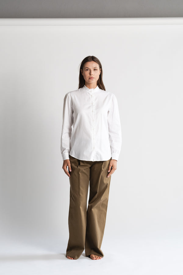 Camicia cotone Rouches