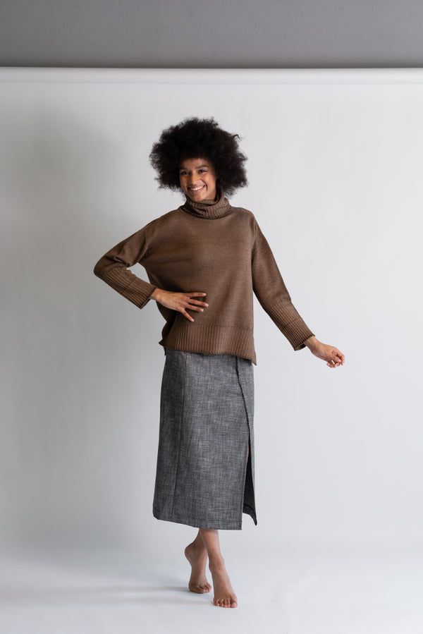 Gonna midi a portafoglio.