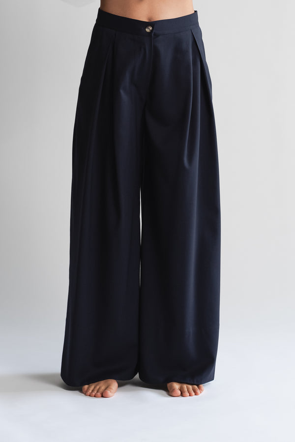 Pantalone Largo Fresco Lana