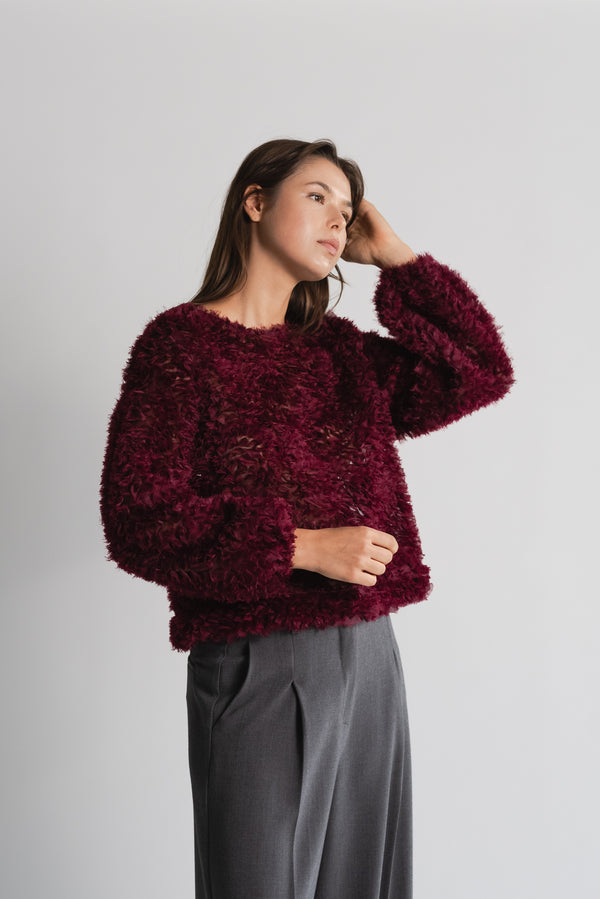Blusa piumetta tulle