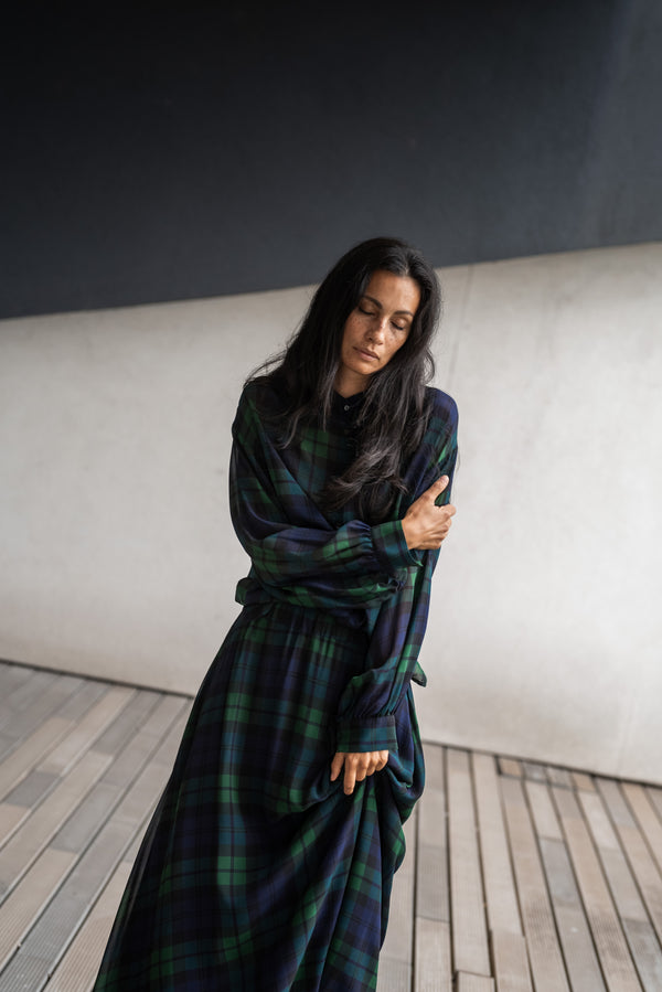 Camicia in viscosa check